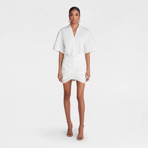 KBB by Kahlana -  Women's Short Sleeve 'The Ruched Sh White